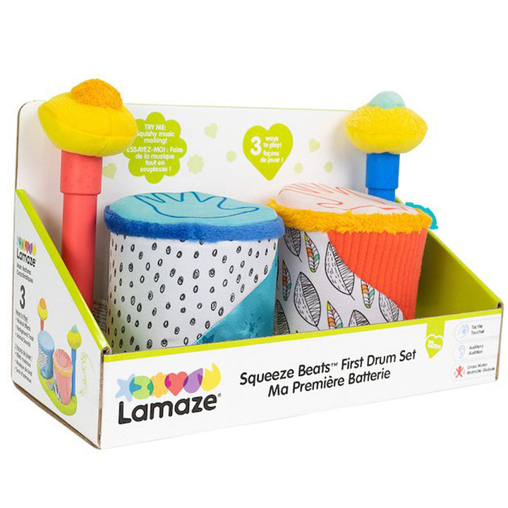 Fat Brain Toy Infant & Toddler Lamaze Squeeze Beats First Drum Set