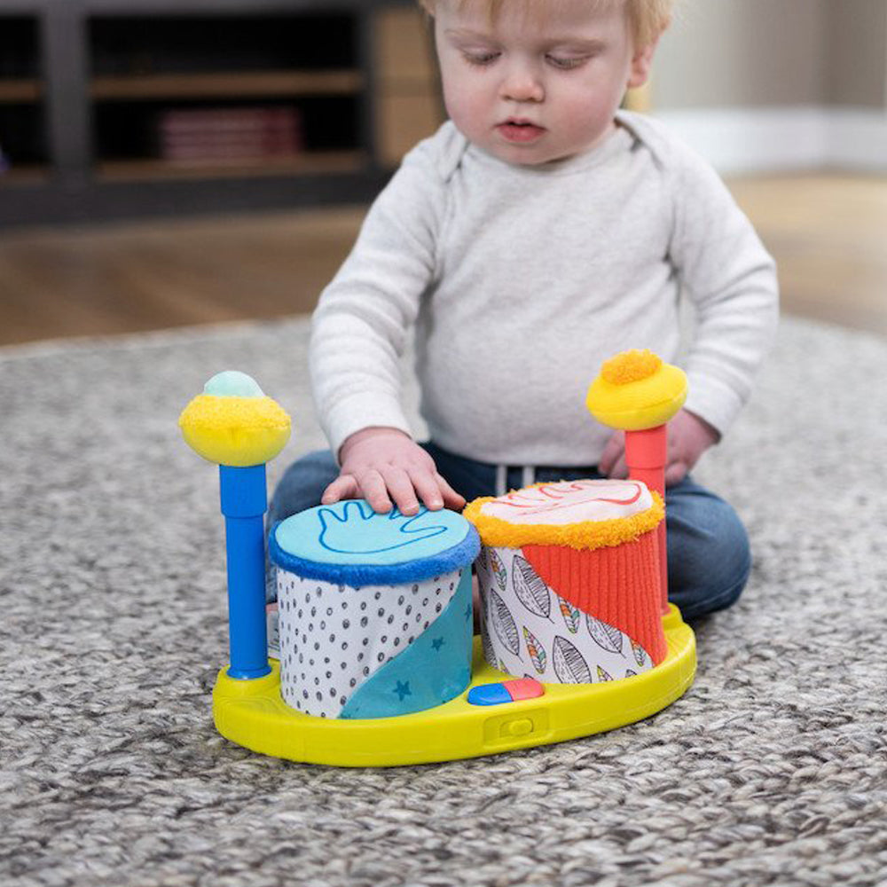 Fat Brain Toy Infant & Toddler Lamaze Squeeze Beats First Drum Set