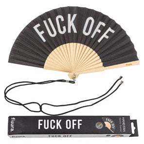 Fisura Third Round LLC Personal Care Fuck Off - Folding Wooden Hand Fan