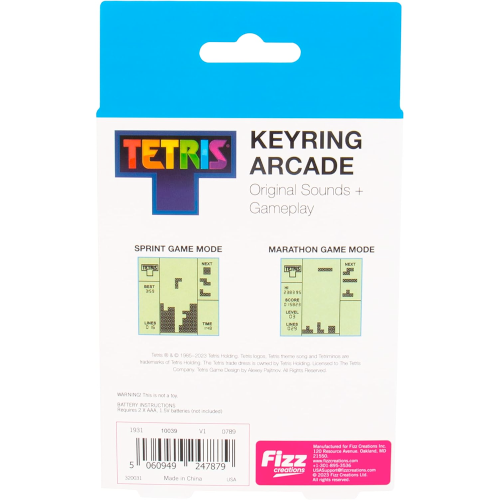 Fizz Creations Toy Science Tetris Keyring Arcade