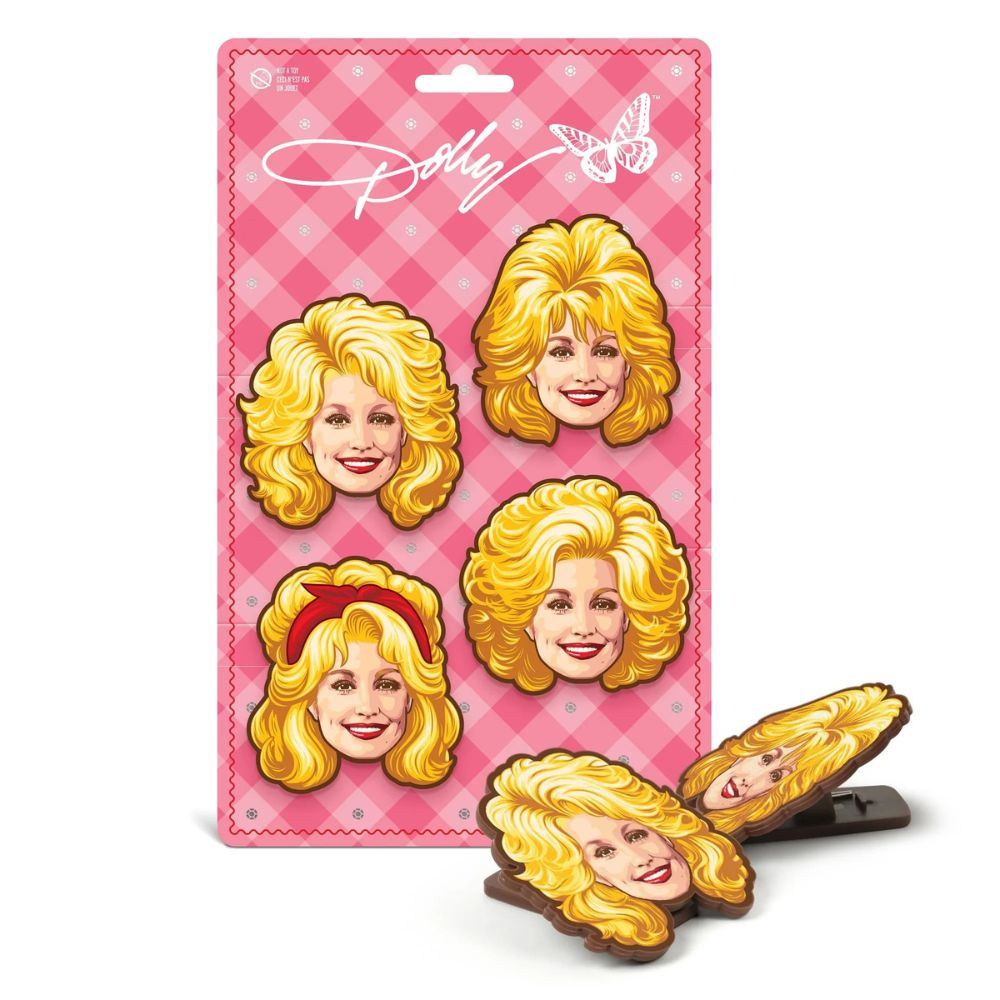 Fred & Friends Kitchen & Table Dolly Parton Bag Clips - Set of 4
