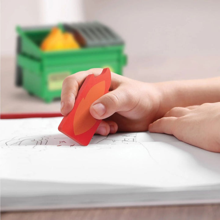 Fred & Friends Office Goods Trash Talk - Dumpster Pencil Sharpener and Erasers