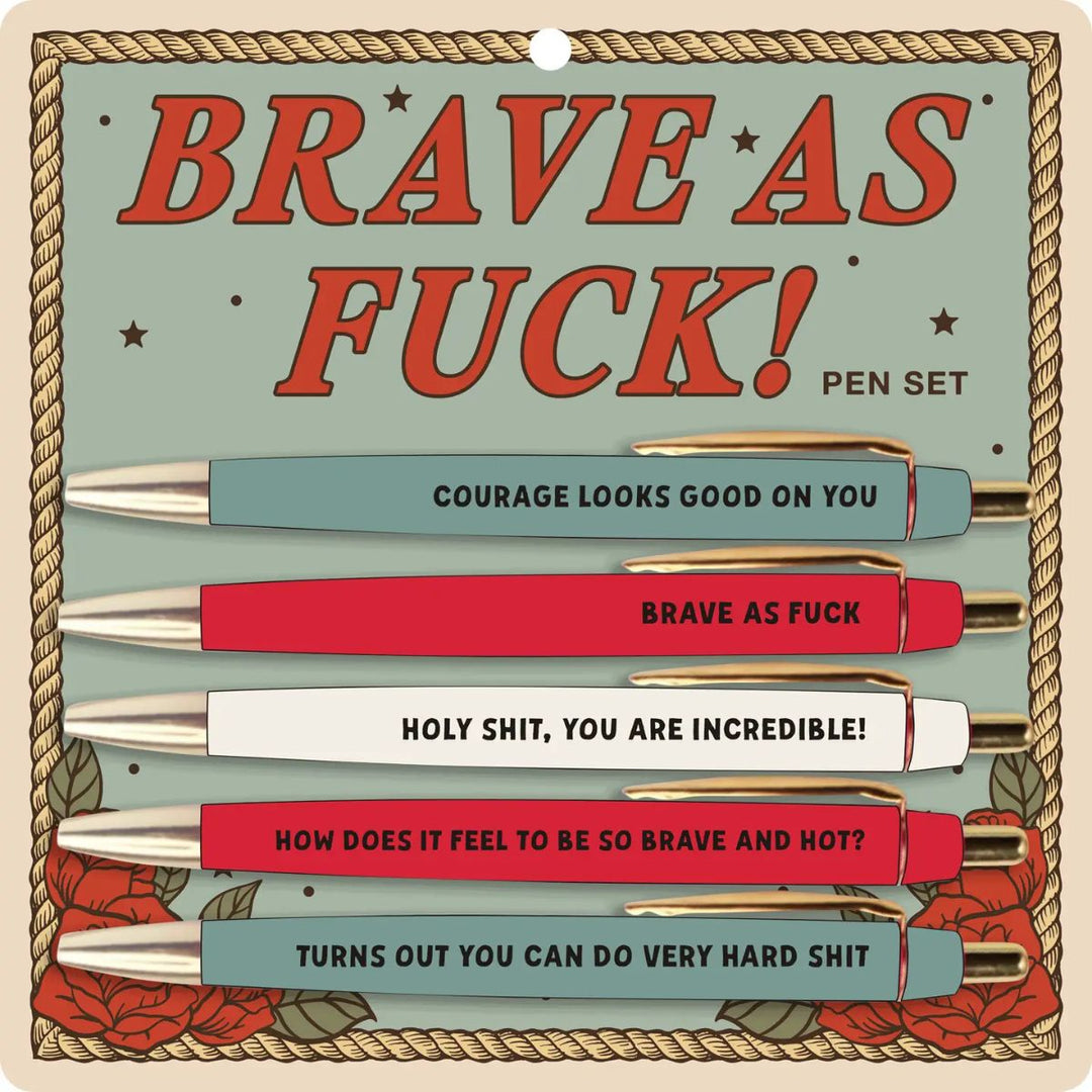 FUN CLUB Office Goods Brave As Fuck Pen Set