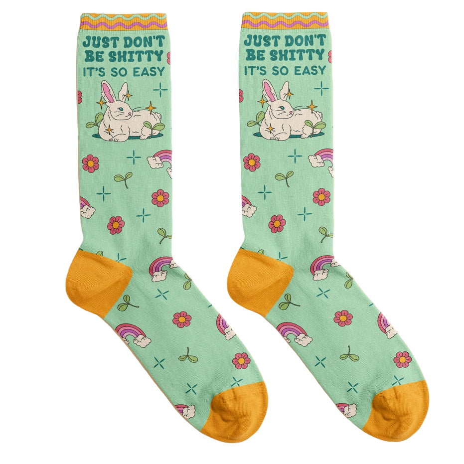 FUN CLUB Socks & Tees Just Don't Be Shitty Socks