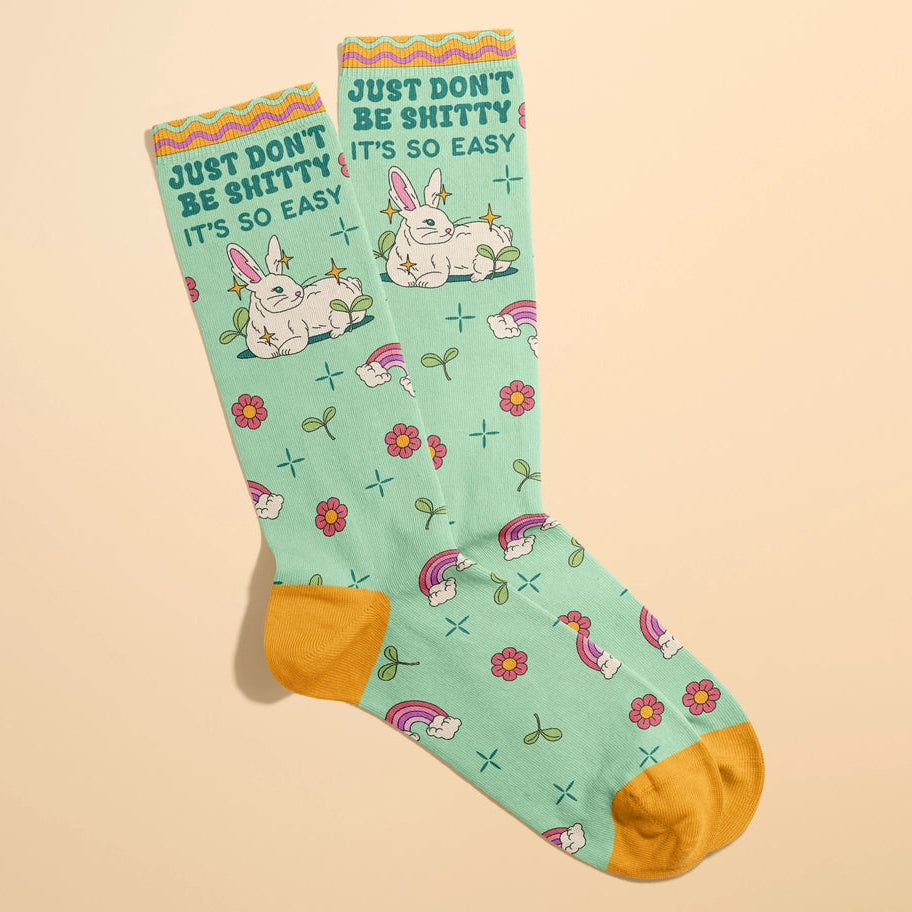 FUN CLUB Socks & Tees Just Don't Be Shitty Socks