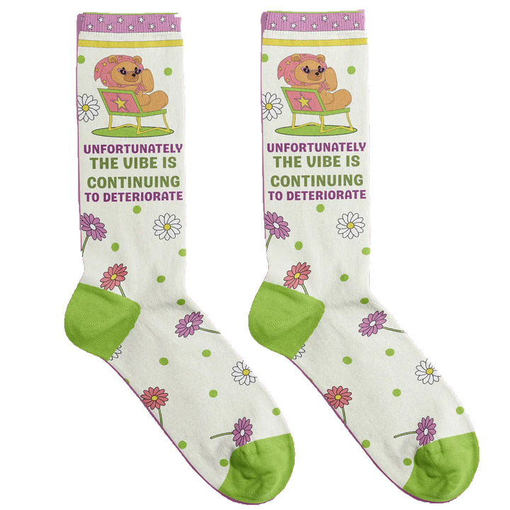 FUN CLUB Socks & Tees Unfortunately the Vibe Is Continuing To Deteriorate Socks