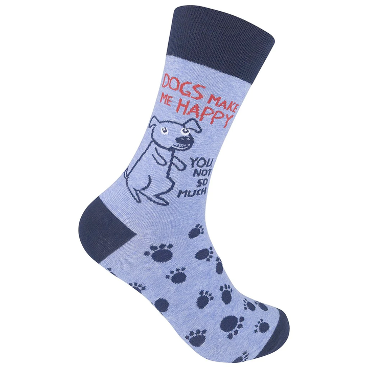FUNATIC Socks & Tees Dogs Make Me Happy, You Not So Much Socks