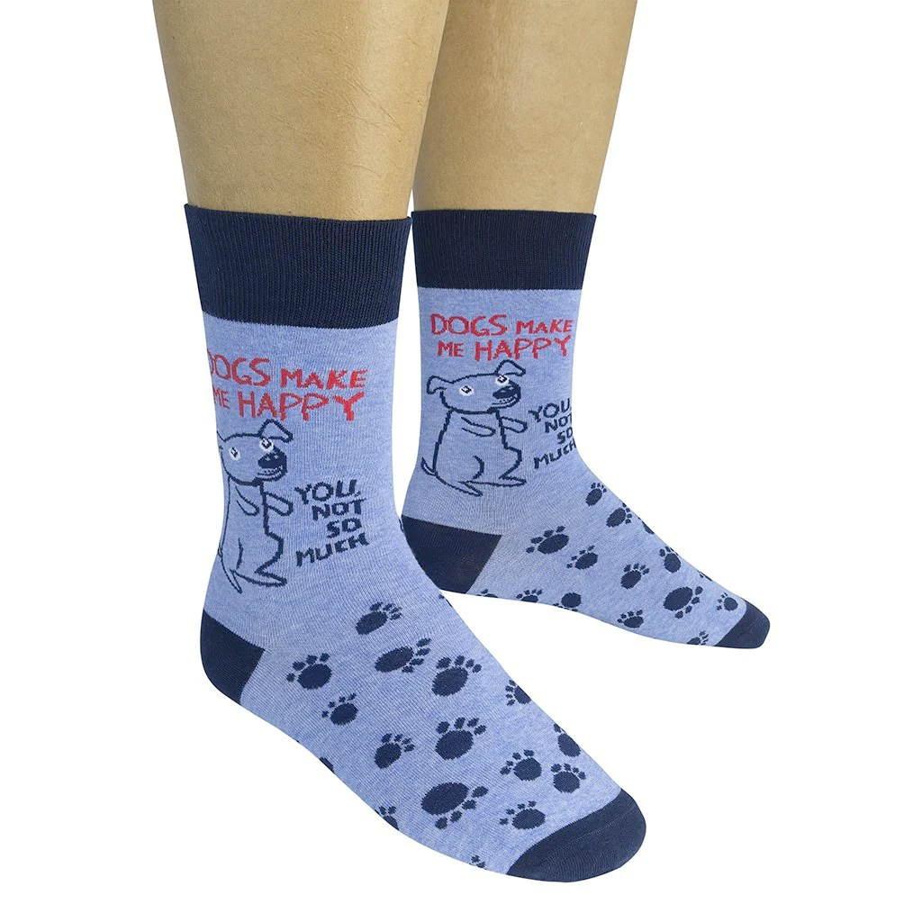 FUNATIC Socks & Tees Dogs Make Me Happy, You Not So Much Socks