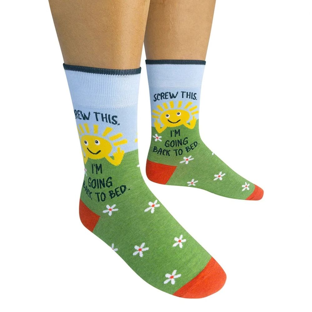 FUNATIC Socks & Tees Screw This I'm Going Back To Bed Socks