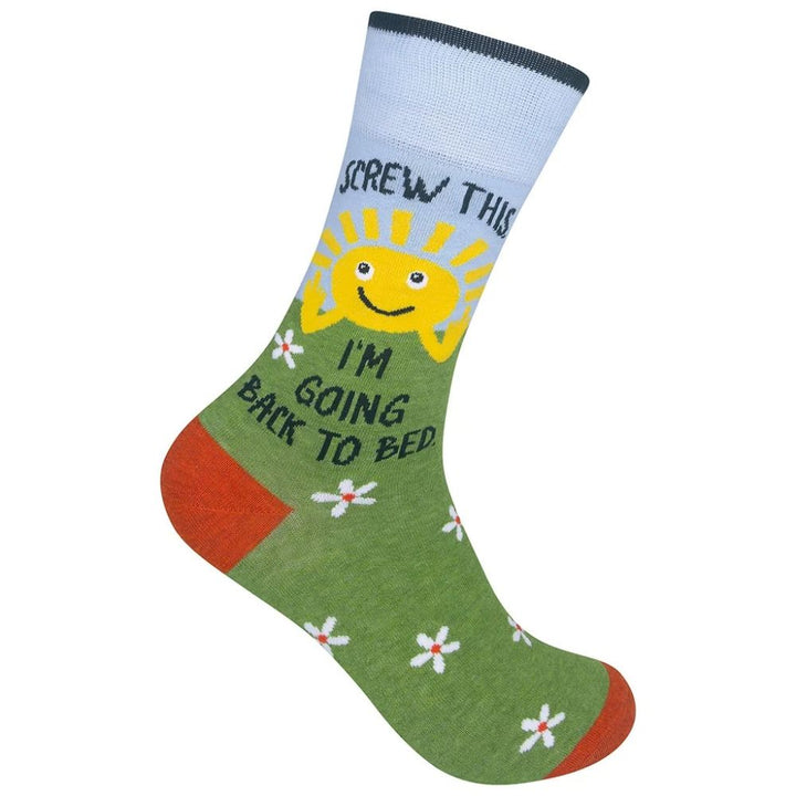 FUNATIC Socks & Tees Screw This I'm Going Back To Bed Socks