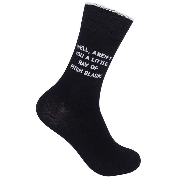 FUNATIC Socks & Tees Well Aren't You A Little Ray Of Pitch Black Socks