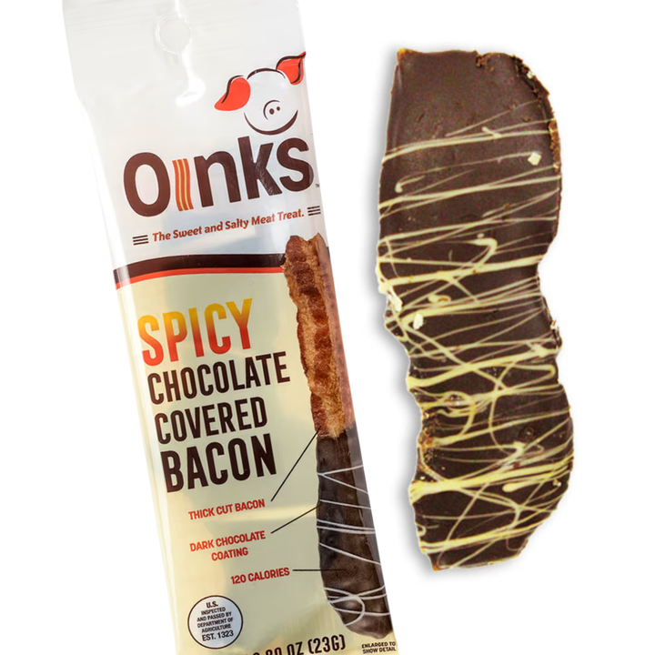 Genesee Candy Land Candy Oinks Spicy Chocolate Covered Bacon - 1 package