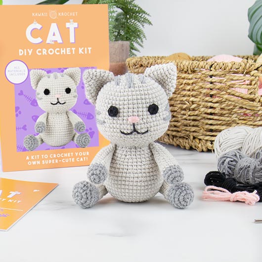 Gift Republic Arts & Crafts Cat Crochet Kit