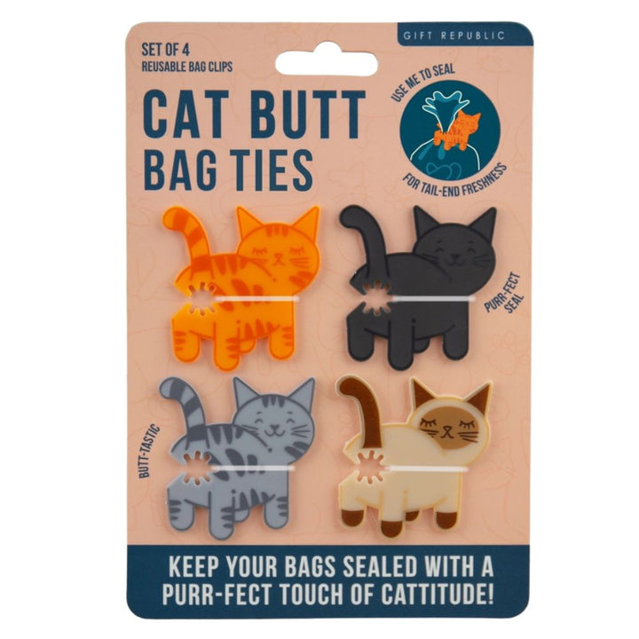 Gift Republic Kitchen & Table Cat Butt Bag Ties