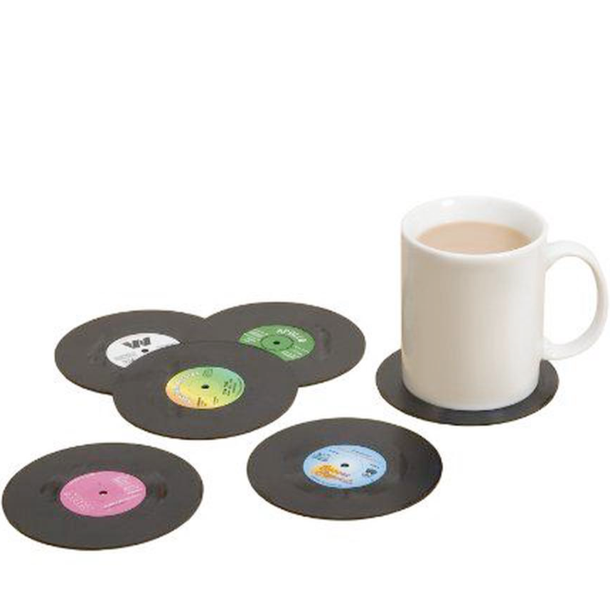 Gift Republic Kitchen & Table Retro Vinyl Coasters