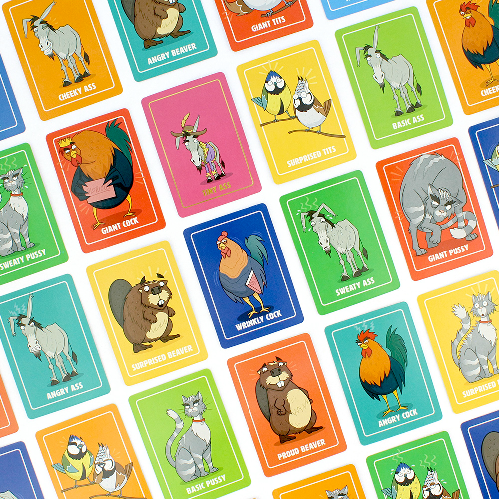 Ginger Fox Games Giant Beaver! Tiny Ass! - A Dam Funny Card Game