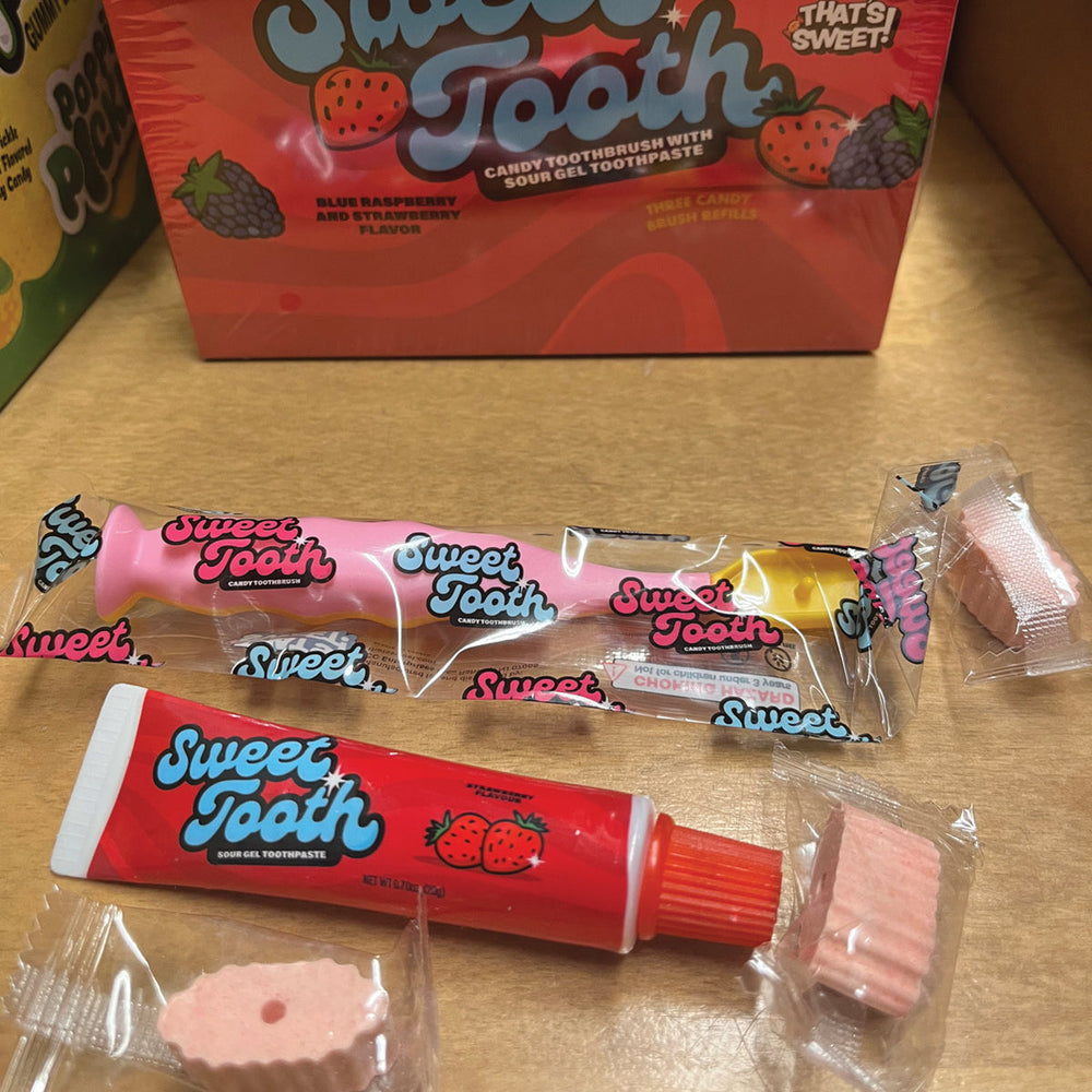 Grandpa Joe's Candy Sweet Tooth - Candy Toothbrush & Sour Toothpaste - 1 random flavor