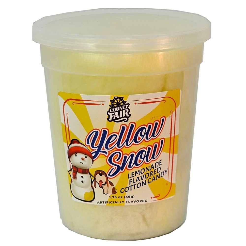 Grandpa Joe's Candy Yellow Snow Cotton Candy (Lemonade) Tub