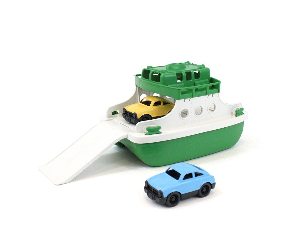 Green Toys Toy Vehicles Construction Ferry Boat + 2 cars Green Toys