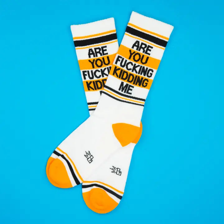 Gumball Poodle Socks & Tees Are You Fucking Kidding Me Gym Crew Socks