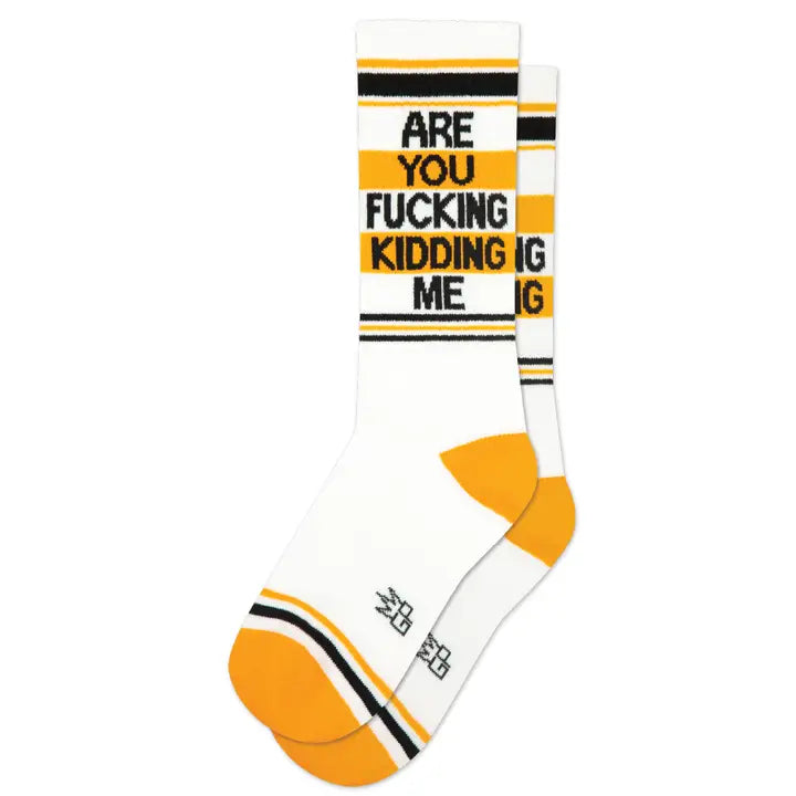 Gumball Poodle Socks & Tees Are You Fucking Kidding Me Gym Crew Socks