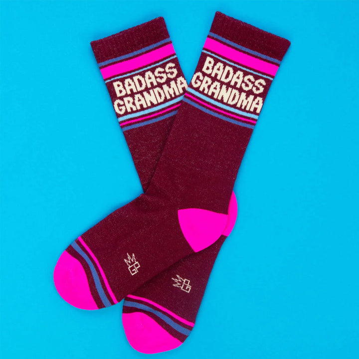 Gumball Poodle Socks & Tees Badass Grandma Gym Crew Socks