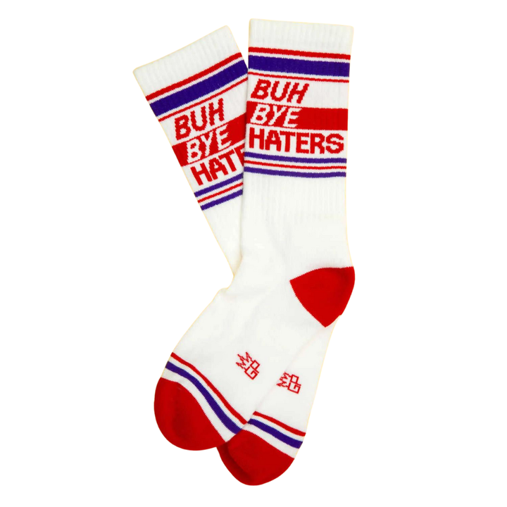 Gumball Poodle Socks & Tees Buh Bye Haters Gym Crew Socks