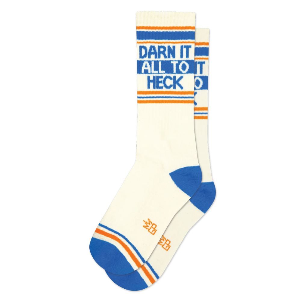 Gumball Poodle Socks & Tees Darn It All To Heck Gym Crew Socks