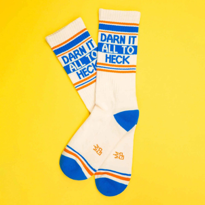 Gumball Poodle Socks & Tees Darn It All To Heck Gym Crew Socks