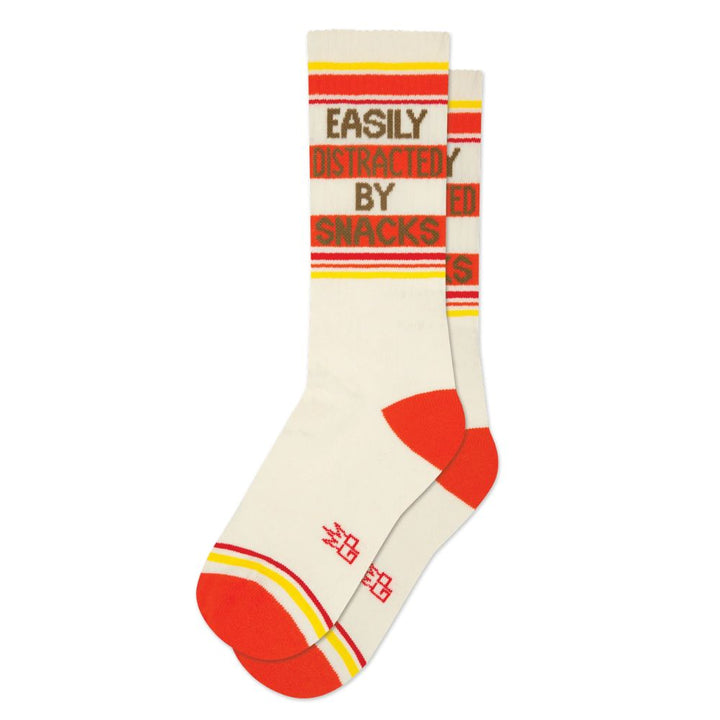 Gumball Poodle Socks & Tees Easily Distracted By Snacks Gym Crew Socks