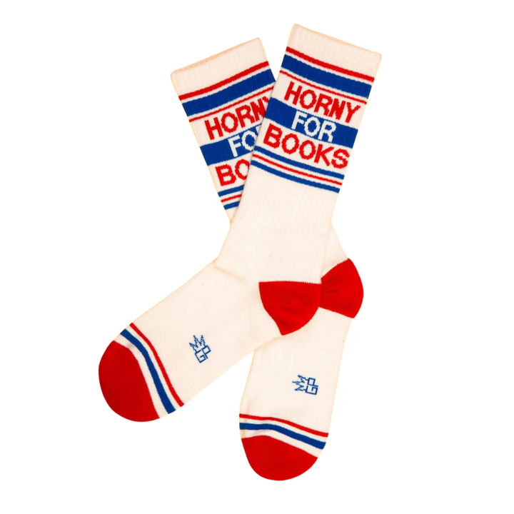 Gumball Poodle Socks & Tees Horny For Books Gym Crew Socks
