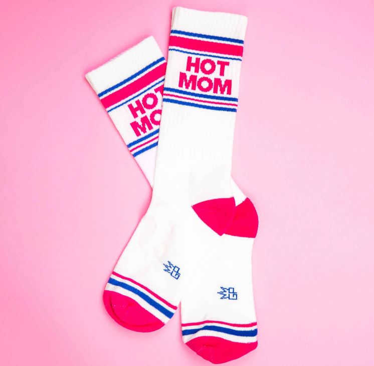 Gumball Poodle Socks & Tees Hot Mom Gym Crew Socks
