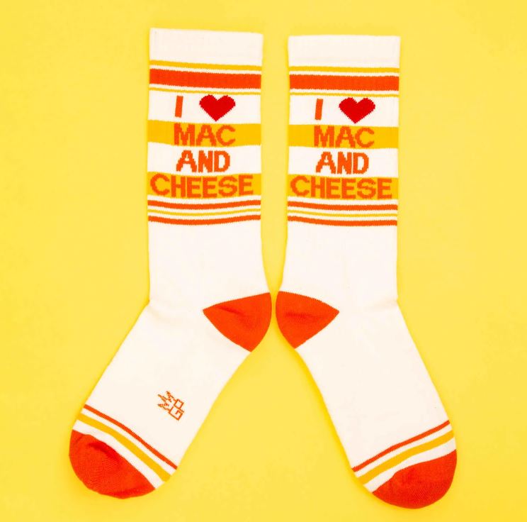 Gumball Poodle Socks & Tees I ❤️ Mac N Cheese Crew Socks