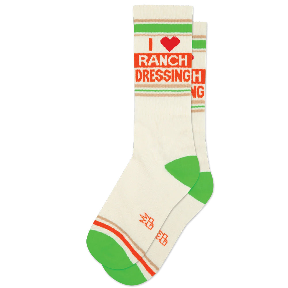 Gumball Poodle Socks & Tees I ❤️ Ranch Dressing Gym Crew Socks