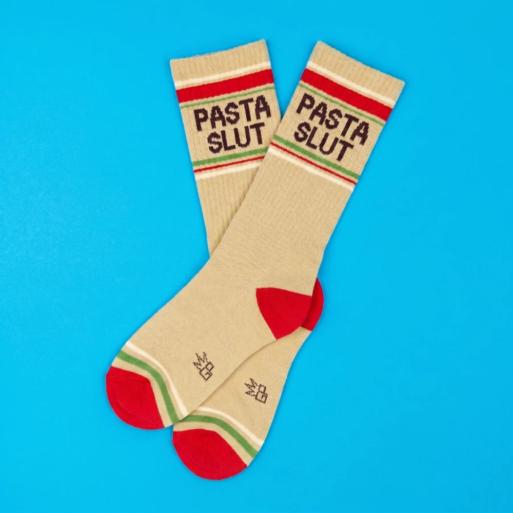 Gumball Poodle Socks & Tees Pasta Slut Gym Crew Socks
