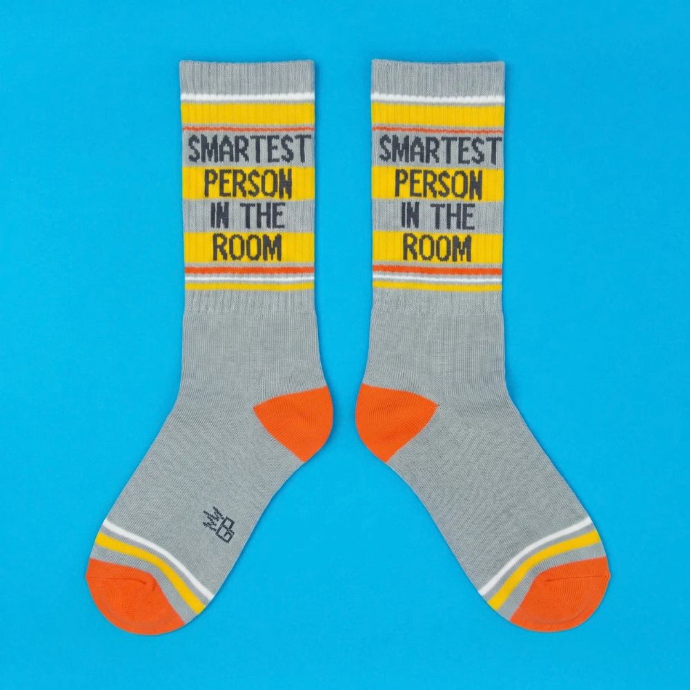 Gumball Poodle Socks & Tees Smartest Person in the Room Gym Crew Socks
