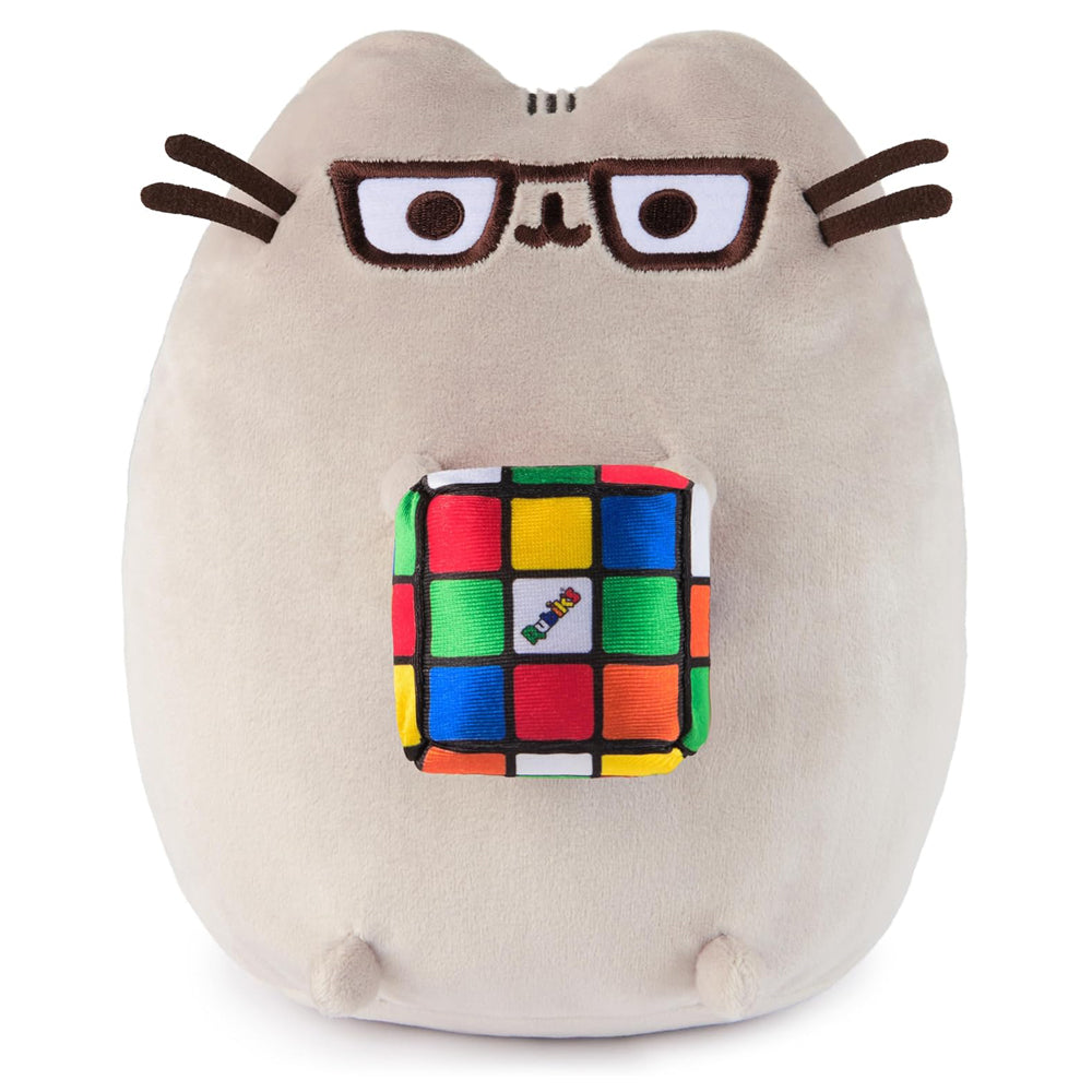 Gund Toy Stuffed Plush Pusheen with Rubik`s Cube