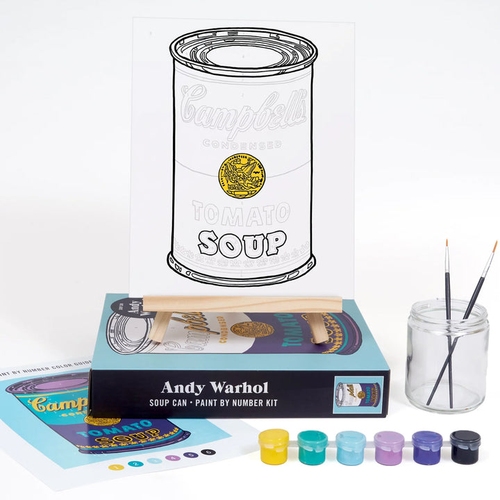 Hachette - Chronicle Books Arts & Crafts Andy Warhol Soup Can Paint By Number Kit