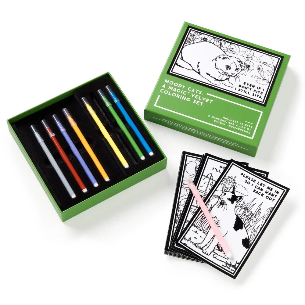 Hachette - Chronicle Books Arts & Crafts Moody Cats Coloring Set