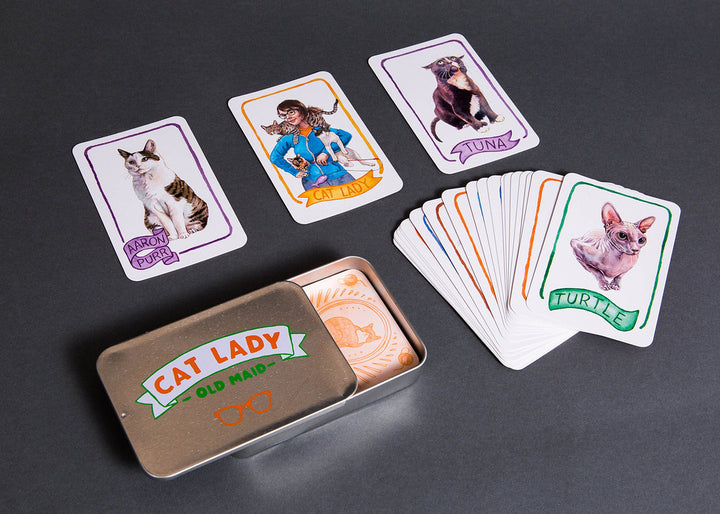 Hachette - Chronicle Books Books Cat Lady Old Maid Game in Metal Tin