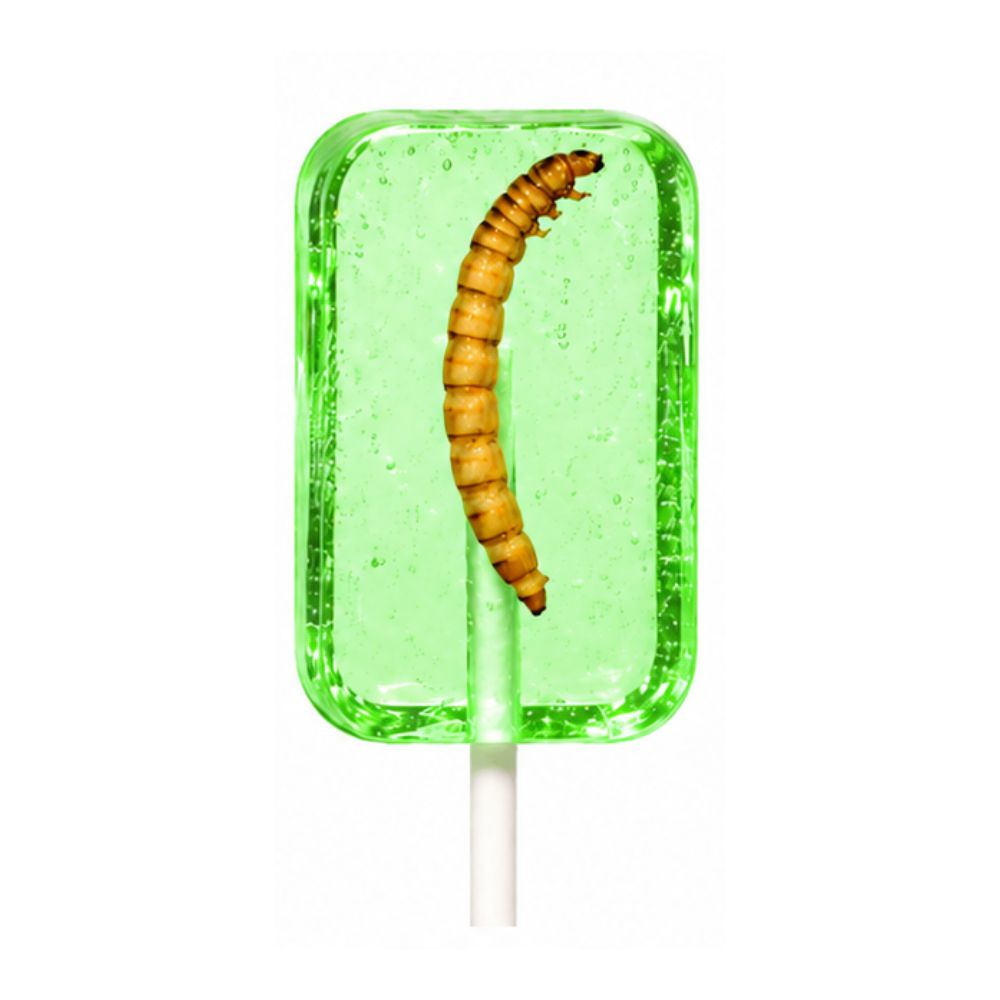 Hotlix Candy Real Worm Sucker - Apple Flavored 1 pc