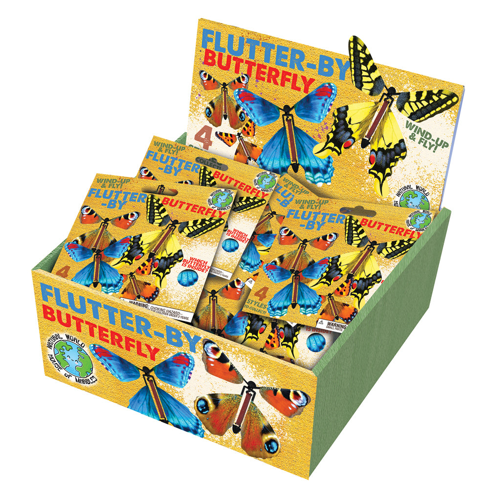 House of Marbles Toy Novelties Flutter-by Butterfly - Wind Up Butterfly