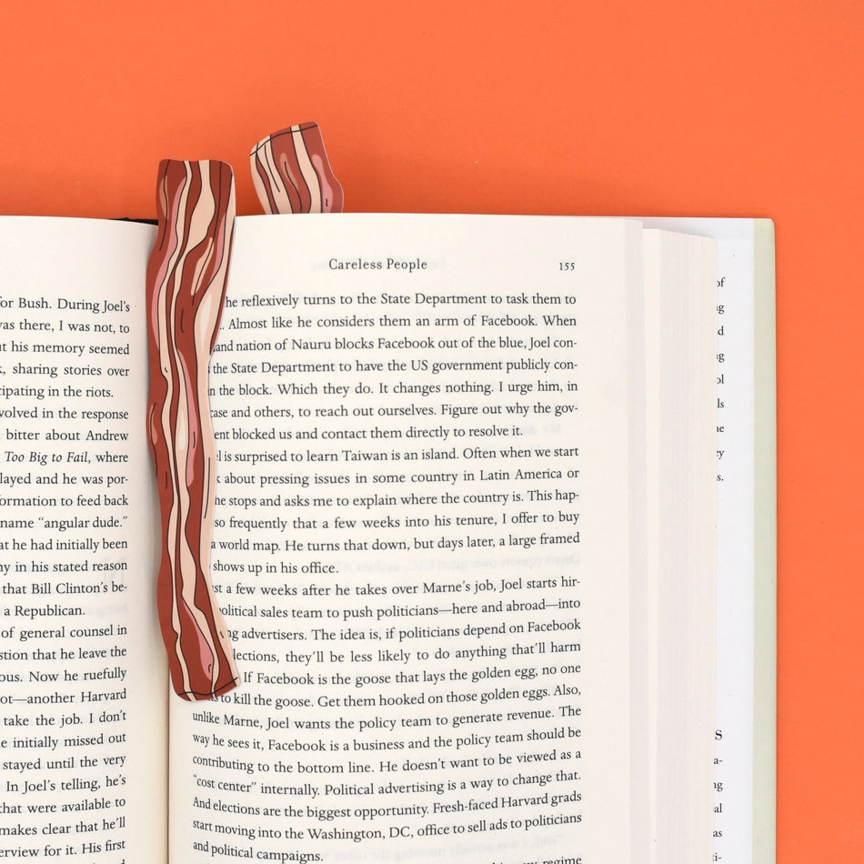 Humdrum Paper Books Bacon Bookmarks