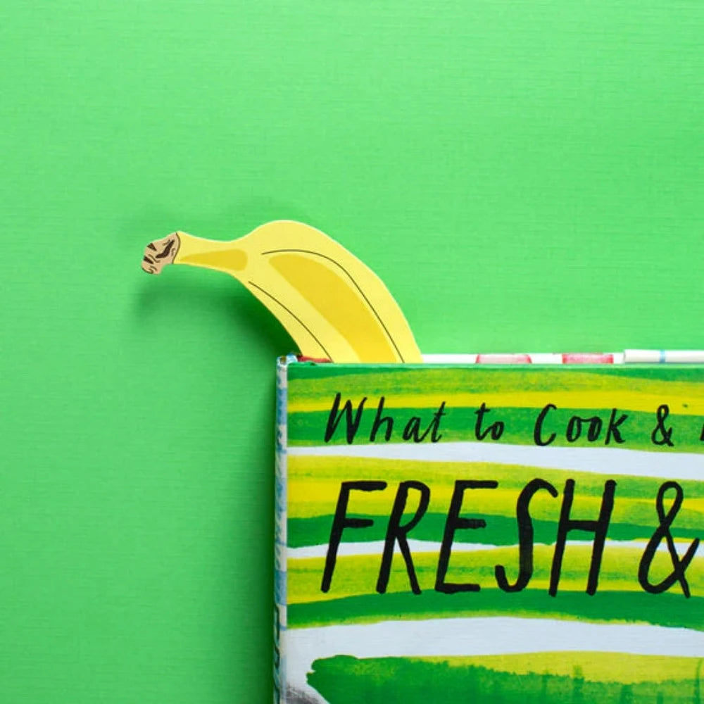 Humdrum Paper Books Die Cut Banana Bookmark