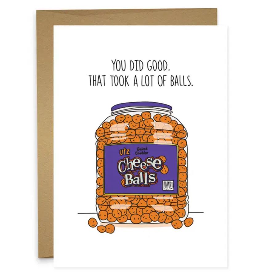 Humdrum Paper Greeting Cards That Took Balls Greeting Card