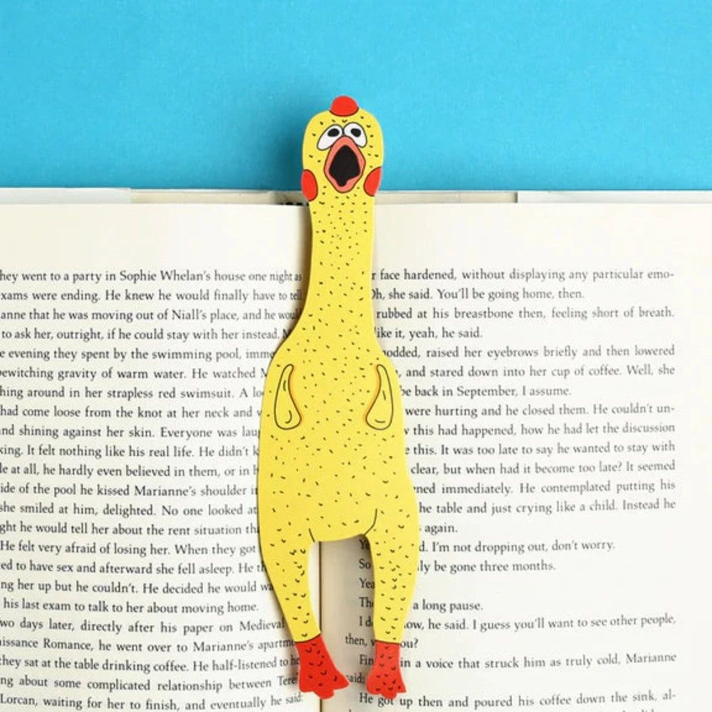 Humdrum Paper Office Goods Rubber Chicken Die Cut Book Mark