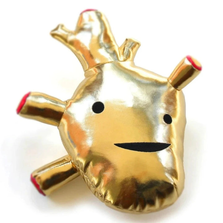 I Heart Guts Toy Stuffed Plush Heart of Gold Plush - Metallic Vinyl Plush