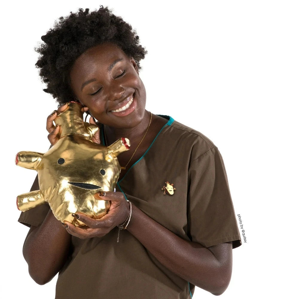 I Heart Guts Toy Stuffed Plush Heart of Gold Plush - Metallic Vinyl Plush