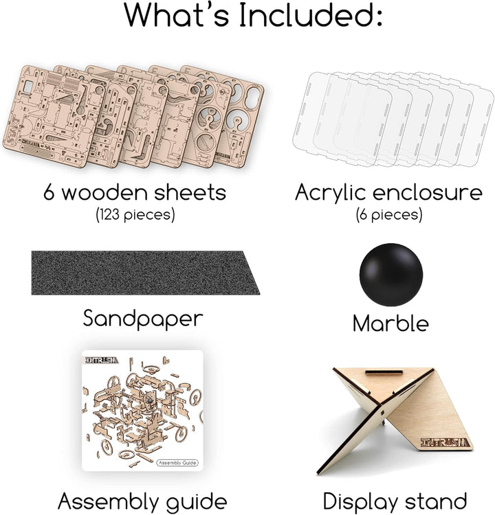 Intrism Arts & Crafts Intrism 3D Marble Labyrinth Assembly Kit