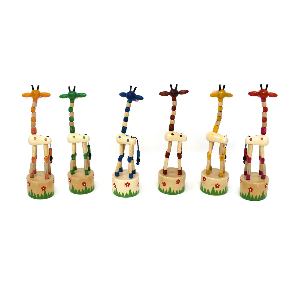 One Random Puppet Push Puppet Giraffe - one random color – Off the Wagon Shop
